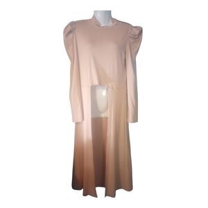 - Ribbed ribbed mock neck lon sleeve duster Sz LG